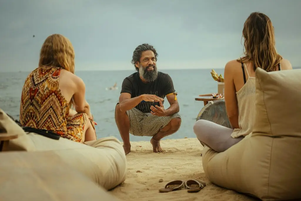 Sacred movement practice at Salasbananas yoga and art studio in Sri Lanka