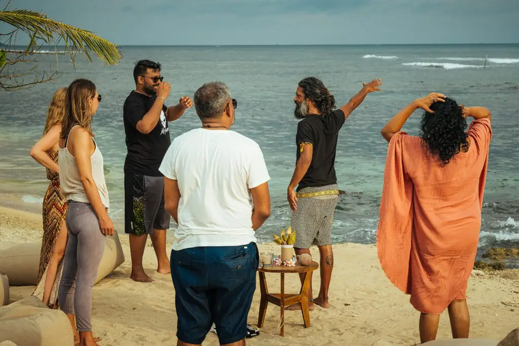 Sacred movement practice at Salasbananas yoga and art studio in Sri Lanka