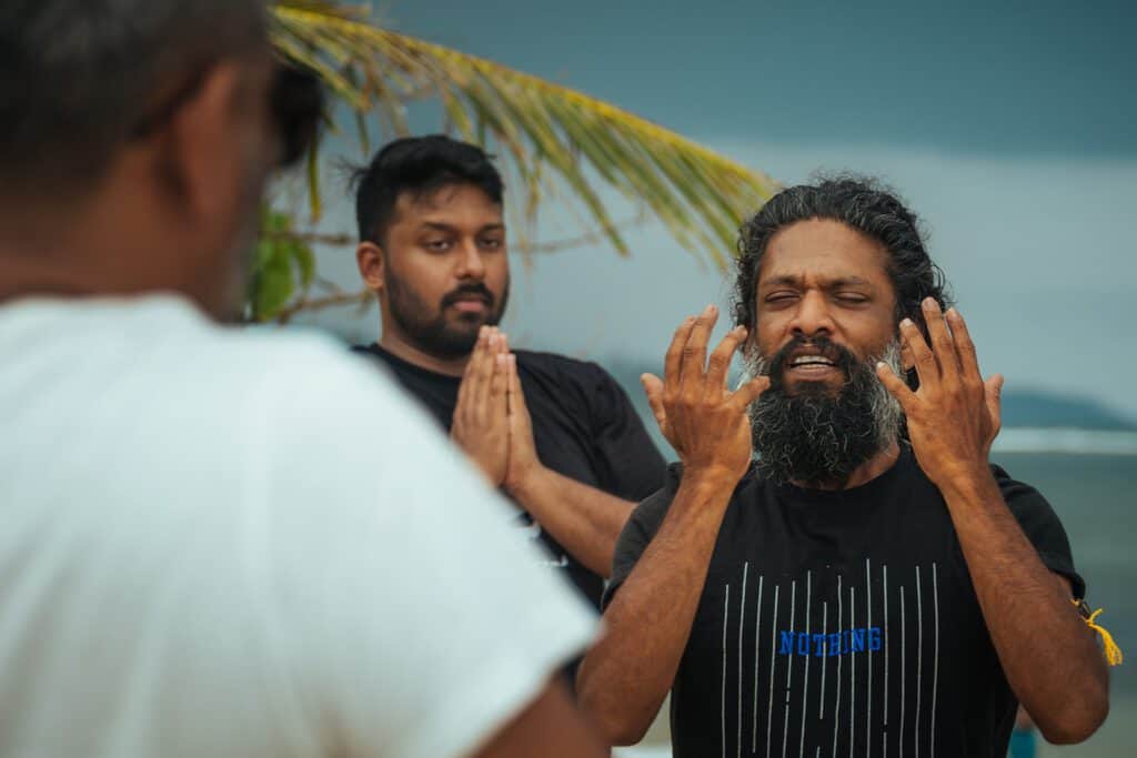 Sacred movement practice at Salasbananas yoga and art studio in Sri Lanka
